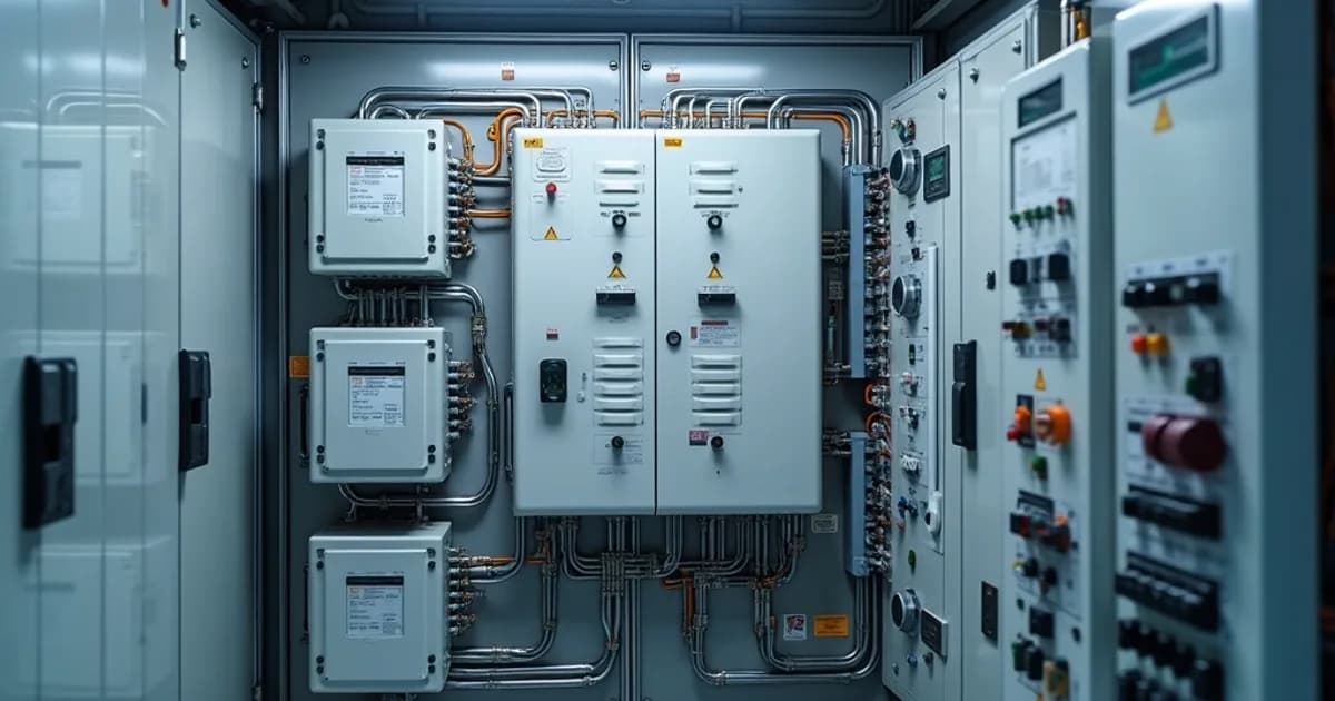 A row of sleek metal control panel enclosures with hinged doors, transparent windows, and labeled switches. Ventilation slots on the sides and secure locking mechanisms enhance protection against environmental hazards.