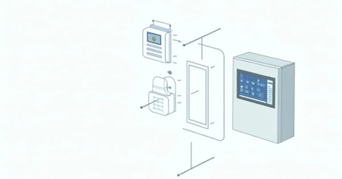 Functional safety architecture diagram showing Category 3 dual-channel safety system with safety relay and monitored contactors